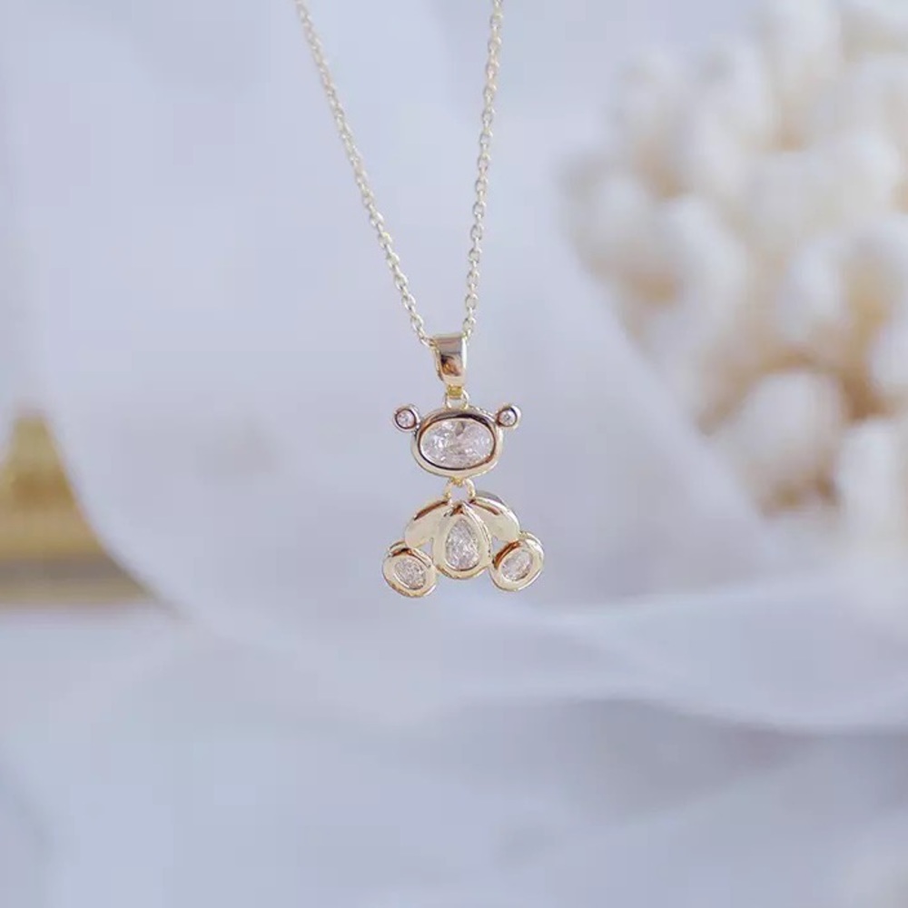 14k Gold Plated Bear Pendant - Picture 3 of 6